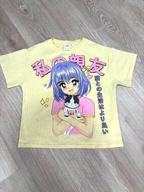 Zara Kids Girl Anime Graphic T-Shirt - Size 8